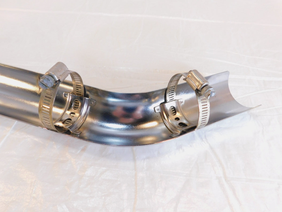 Harley Sportster 883 & 1200 Rear Chrome Exhaust Header Pipe Cover Heat Shield - C3 Cycle