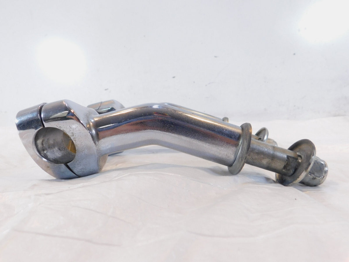 Harley Dyna Wide & Super Glide Custom Chrome Handlebar Mount Clamp Brackets - C3 Cycle