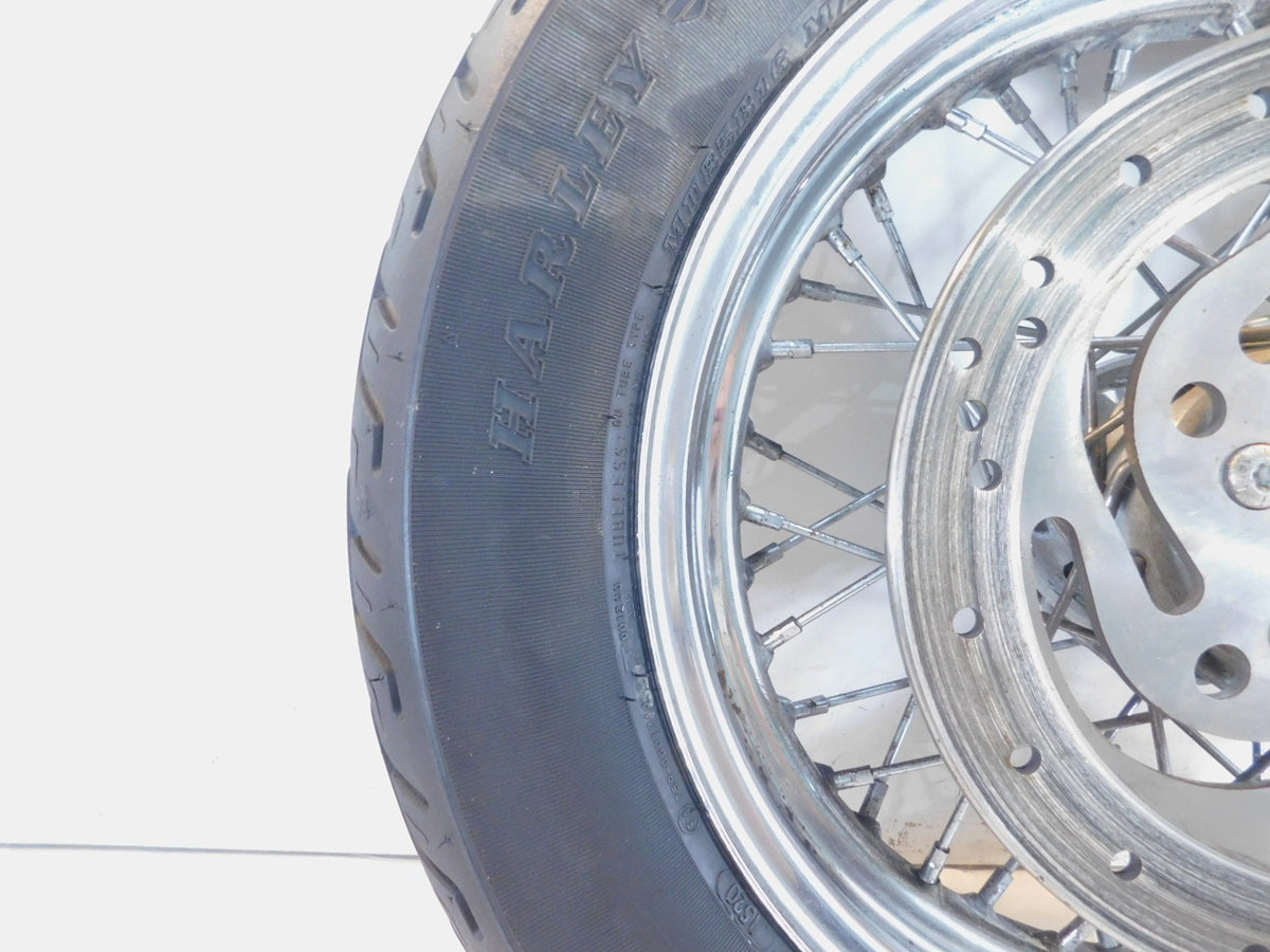 Harley Davidson Softail Heritage & Springer Black Spoked Rear Wheel Rim & Tire - C3 Cycle
