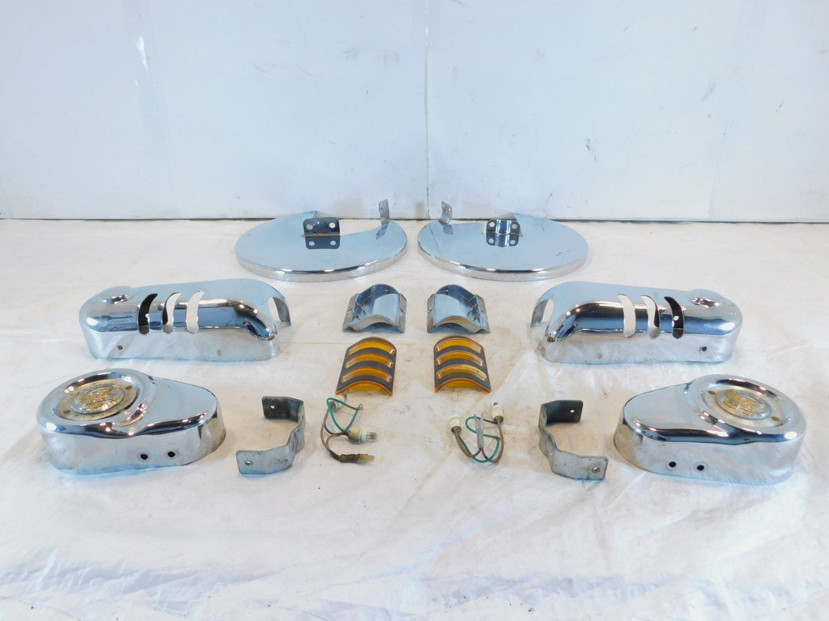 Harley Electra Glide Chrome Left & Right Front Wheel Rotor & Caliper Dress Kit - C3 Cycle