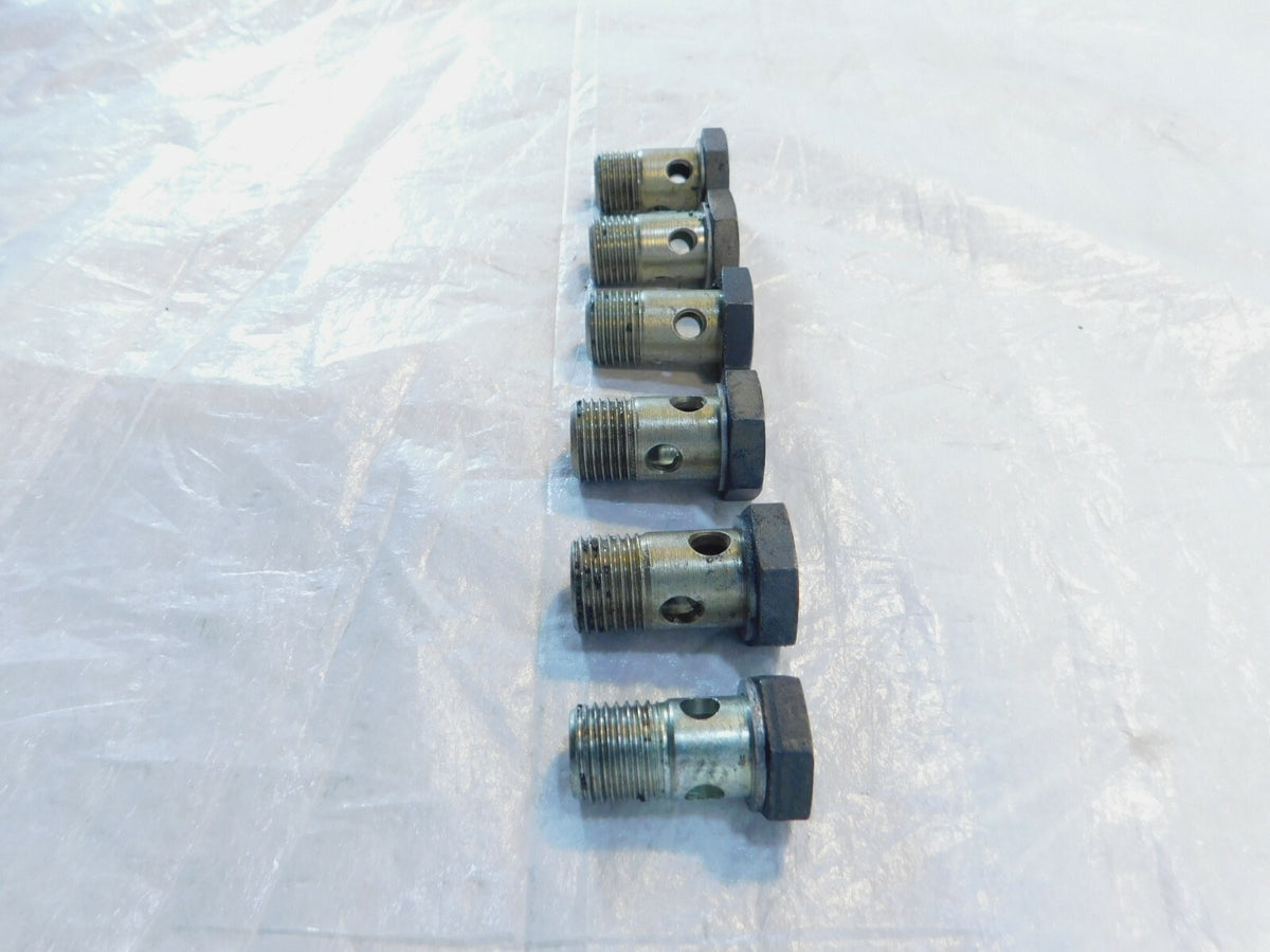 95-97 BMW R1100RT Engine Motor Oil Cooler Thermostat Pipe Hollow Banjo Bolt Lot - C3 Cycle