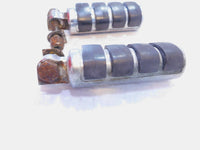 Harley Touring FXR Dyna Sportster Softail ISO Chrome & Rubber Footpegs Footrests - C3 Cycle