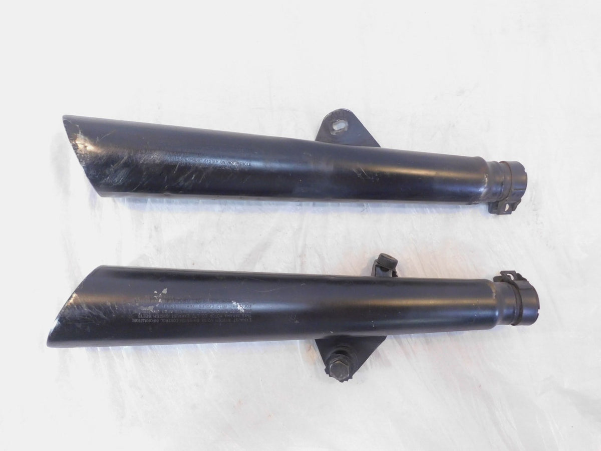 1982-1983 Yamaha XJ750 Maxim 750 Black Left/Right Exhaust Muffler System Pipes - C3 Cycle