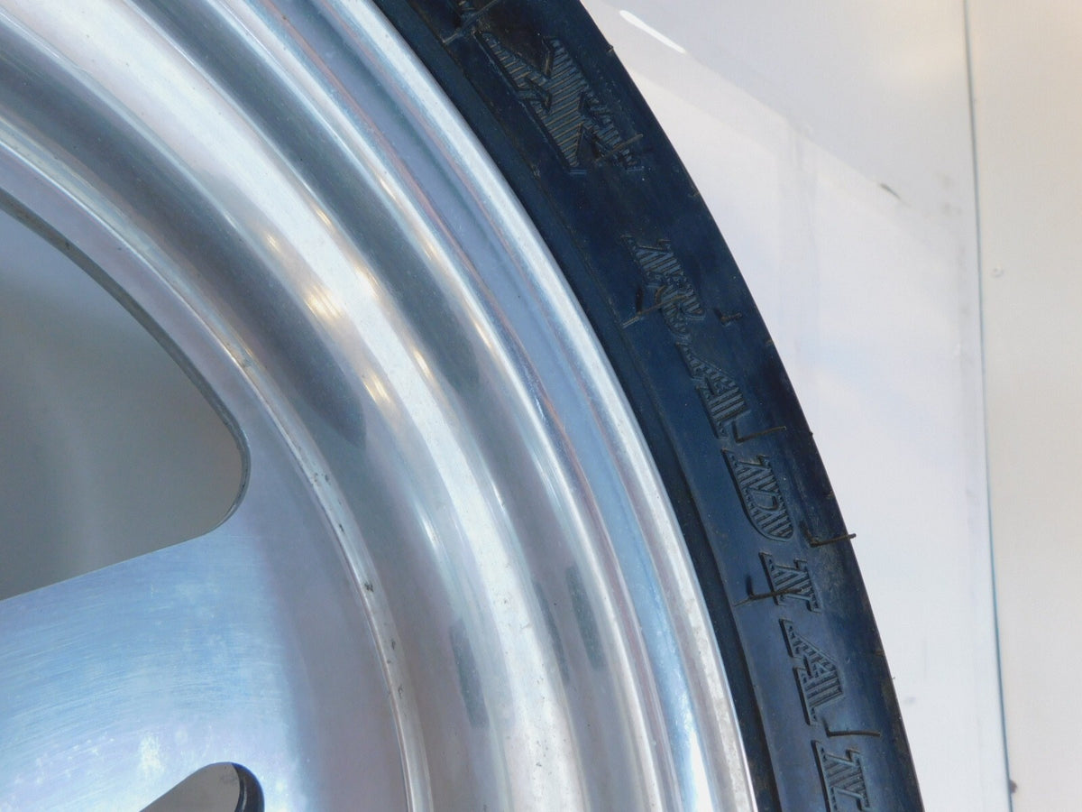1995 & 1996 Buell M2 Thunderbolt Marchesini Silver Rear Wheel Rim & Tire - C3 Cycle