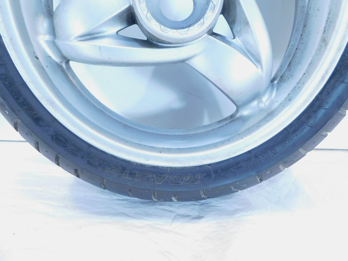 2001-2005 BMW F650 CS F650CS Scarver Silver Rear Rim Wheel & Tire - 36317681009 - C3 Cycle
