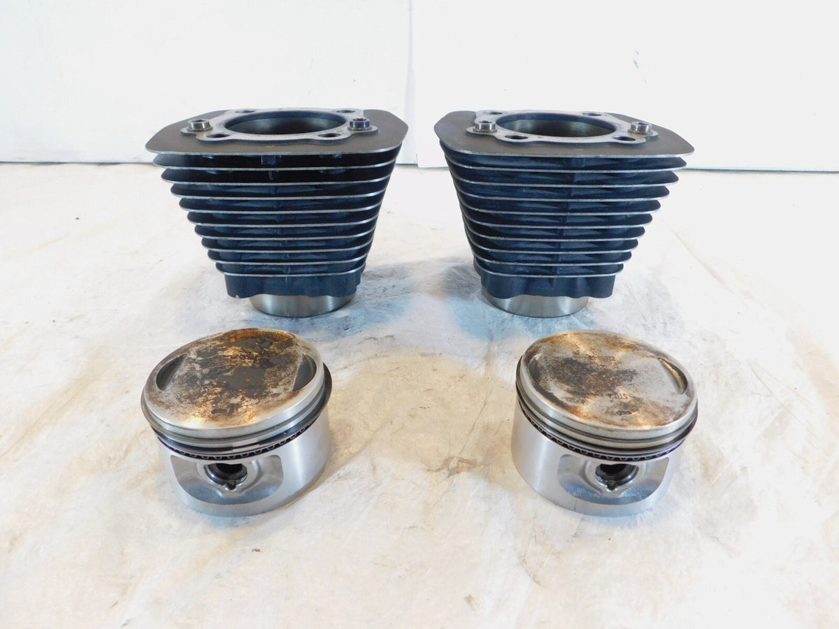 Pair Harley Davidson Sportster 1200 Black Engine Cylinder Barrel Jugs & Pistons - C3 Cycle