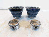 Pair Harley Davidson Sportster 1200 Black Engine Cylinder Barrel Jugs & Pistons - C3 Cycle