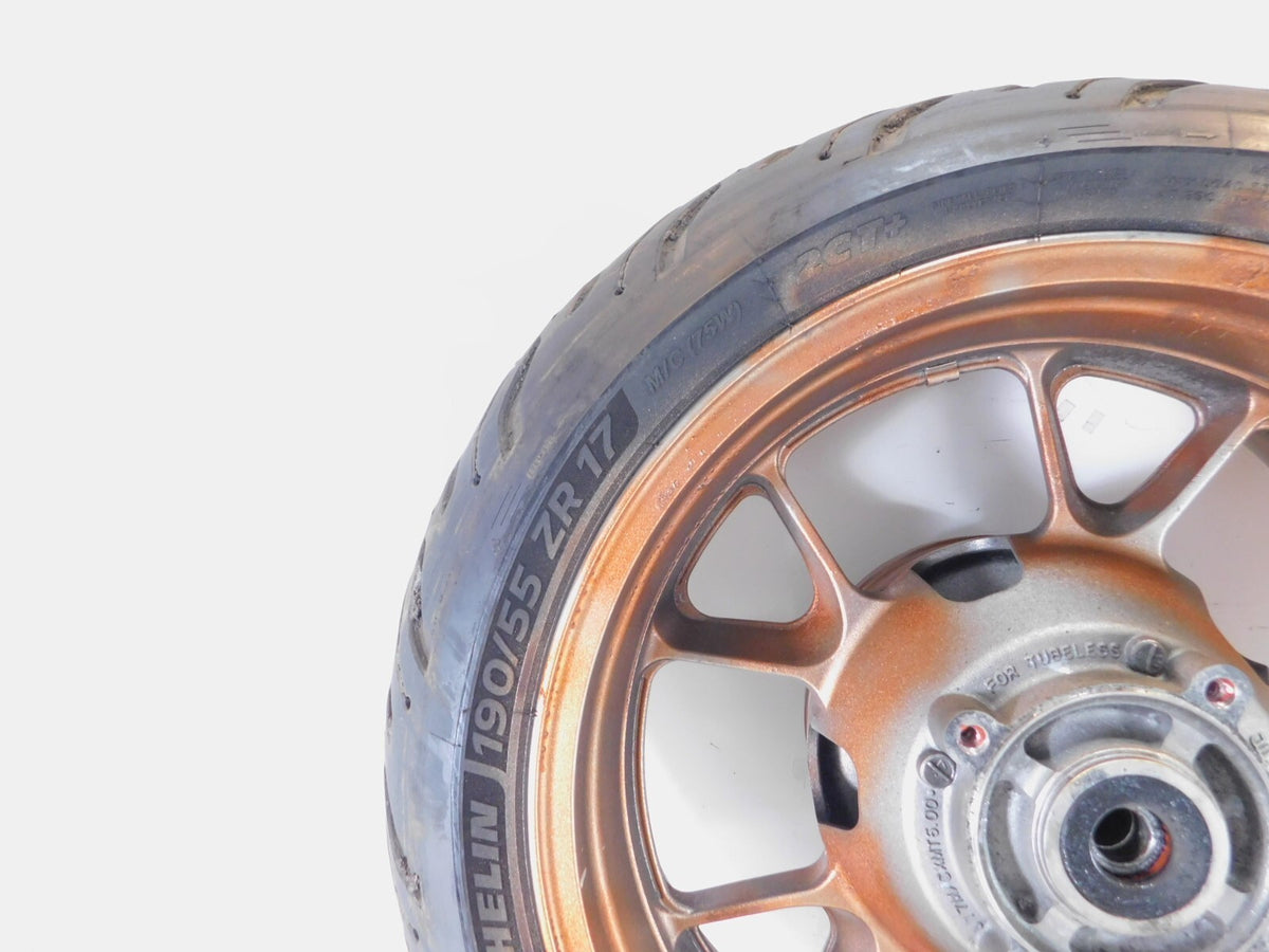 2008 2009 2010 2011 Kawasaki Concours 14 ABS Silver Rear Wheel Rim & Tire - C3 Cycle