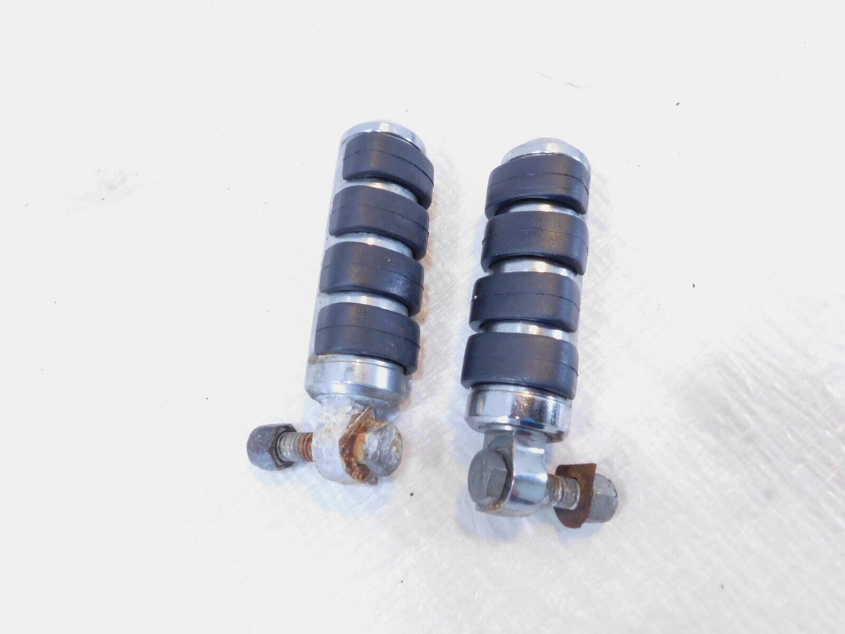 Pair Harley Touring FXR Dyna Sportster & Softail Black ISO Peg Footpeg Footrests - C3 Cycle