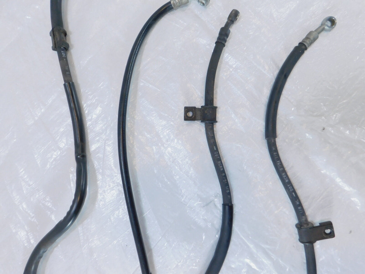 Suzuki RF600 Black Front & Rear Brake Master Cylinder to Caliper Hose Line Pipes - C3 Cycle