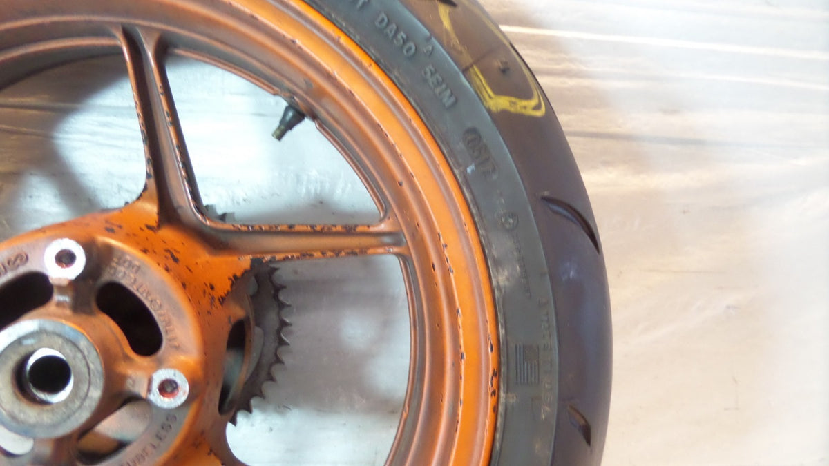 08-10 Kawasaki Ninja Ninja ZX10 ZX10R ZX-10R OEM Straight Rear Back Wheel & Rim - C3 Cycle