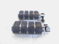 Pair Harley Touring Dyna Sportster & Softail Chrome & Rubber Footpeg Footrests - C3 Cycle