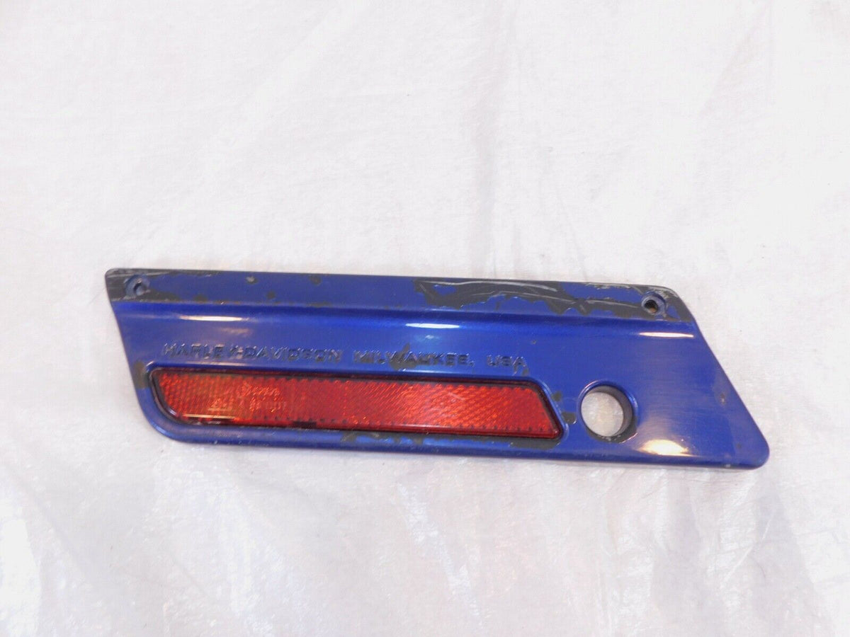 Harley Touring Road King Electra Street Glide Blue Left Saddlebag Latch Cover - C3 Cycle