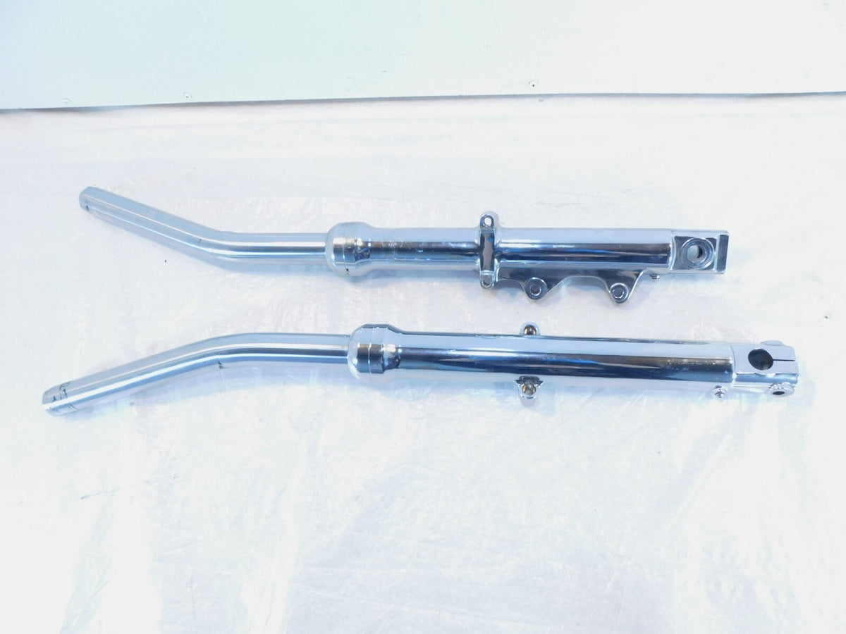 95-99 Harley Davidson Dyna Super Glide Chrome Left Right Fork Tube Shocks - Bent - C3 Cycle