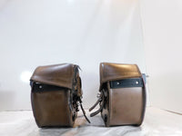2004-2012 Victory Kingpin Viking Brown Left & Right Saddlebags Side Bags - Torn - C3 Cycle
