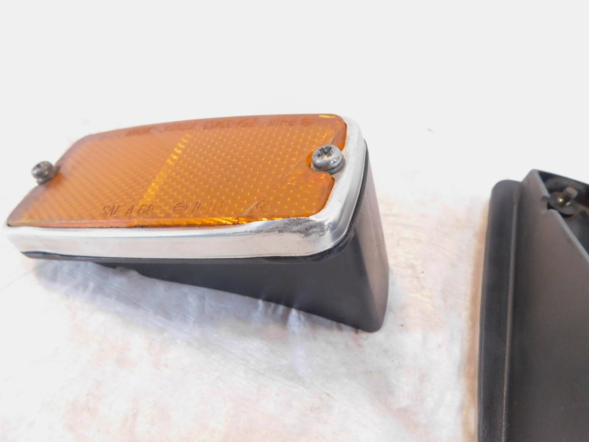 1982 82 Yamaha XJ750 Maxim 750 Front Left/Right Side Frame Orange Reflectors - C3 Cycle