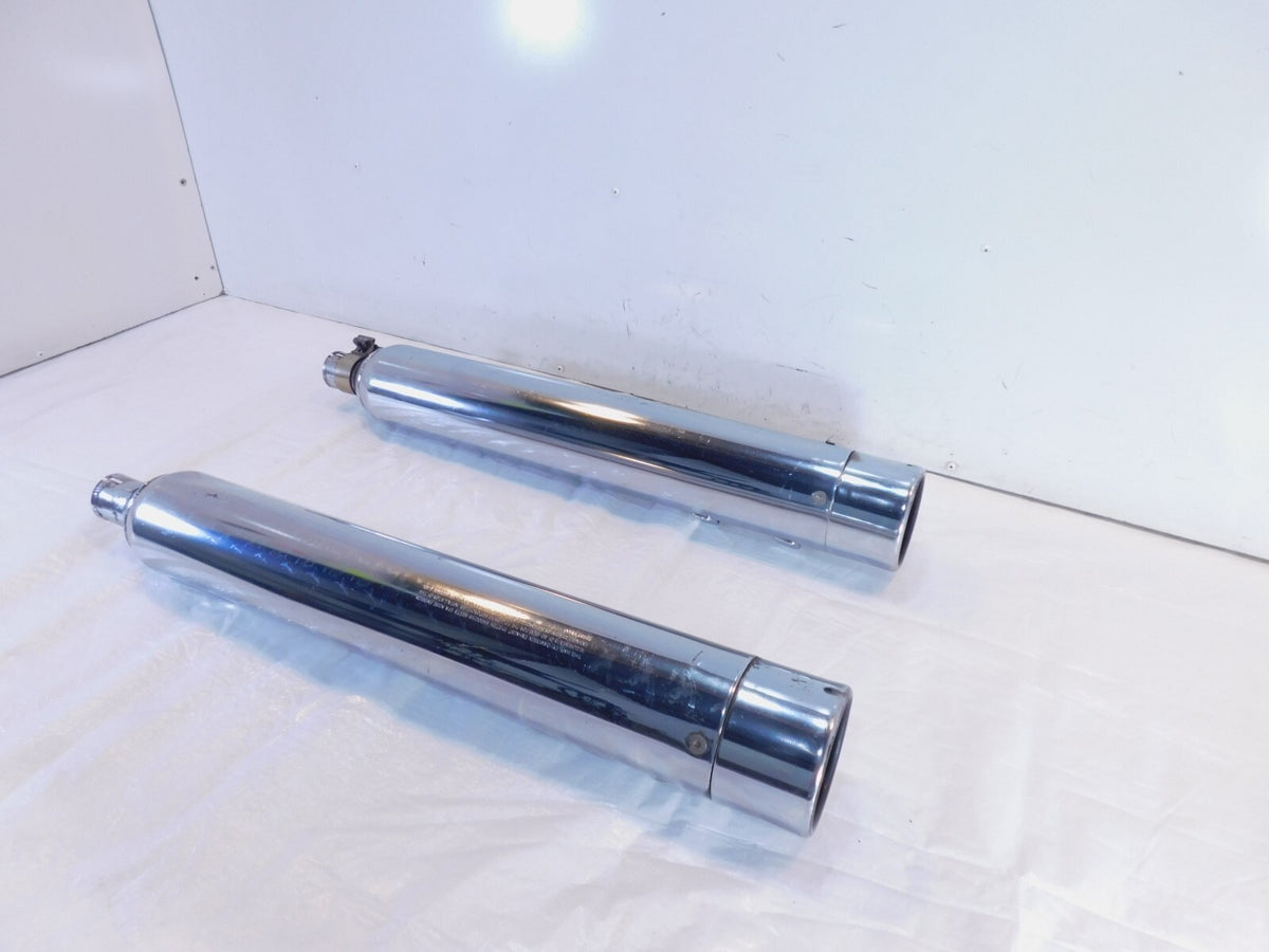 Harley Davidson Road King & Electra Glide Left & Right Exhaust Pipe Mufflers - C3 Cycle