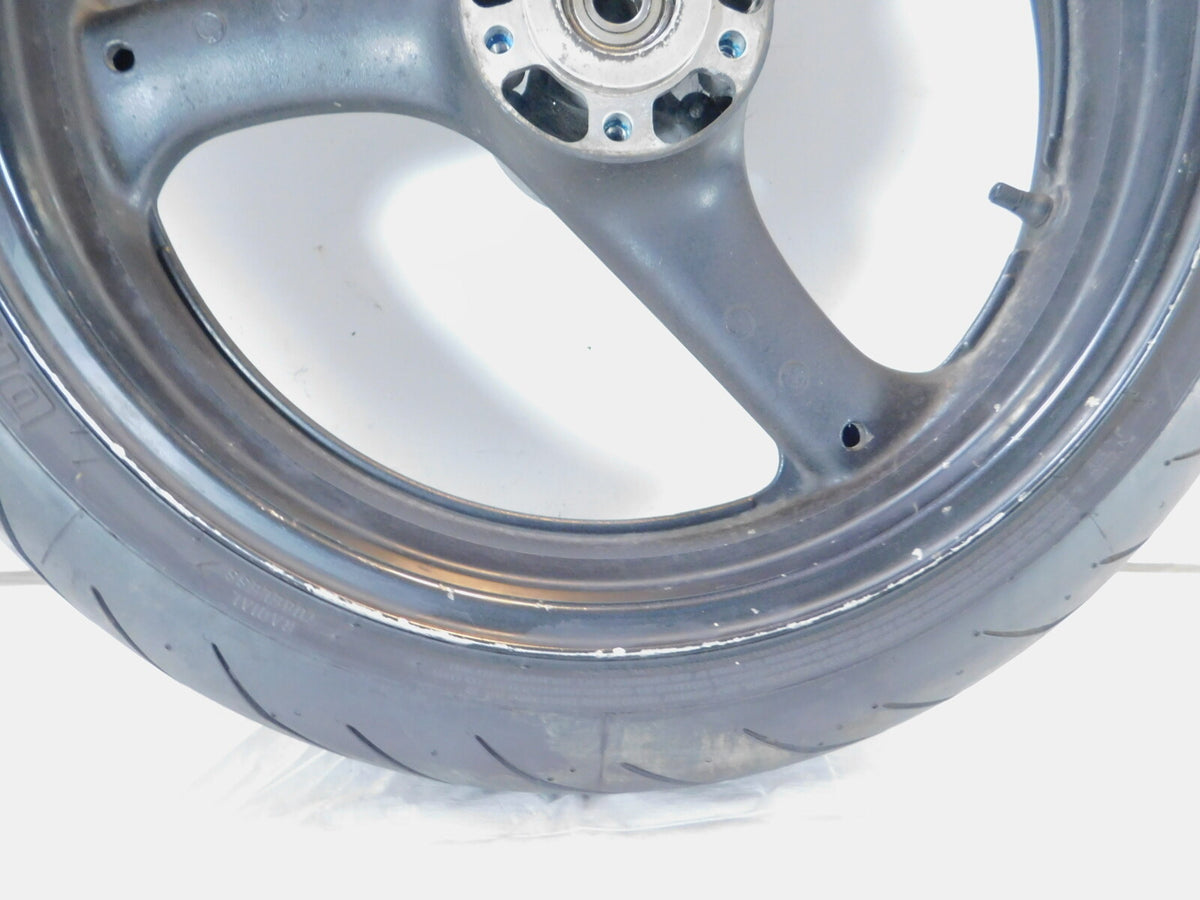 1994-1996 Suzuki RF600R RF600 Black Front Hub 3 Spoke Cast Rim Wheel & Tire - C3 Cycle