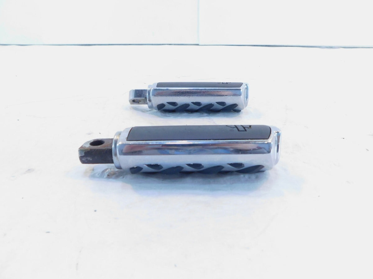 Harley Touring FXR Dyna Sportster & Softail Black & Chrome Footpegs Footrests