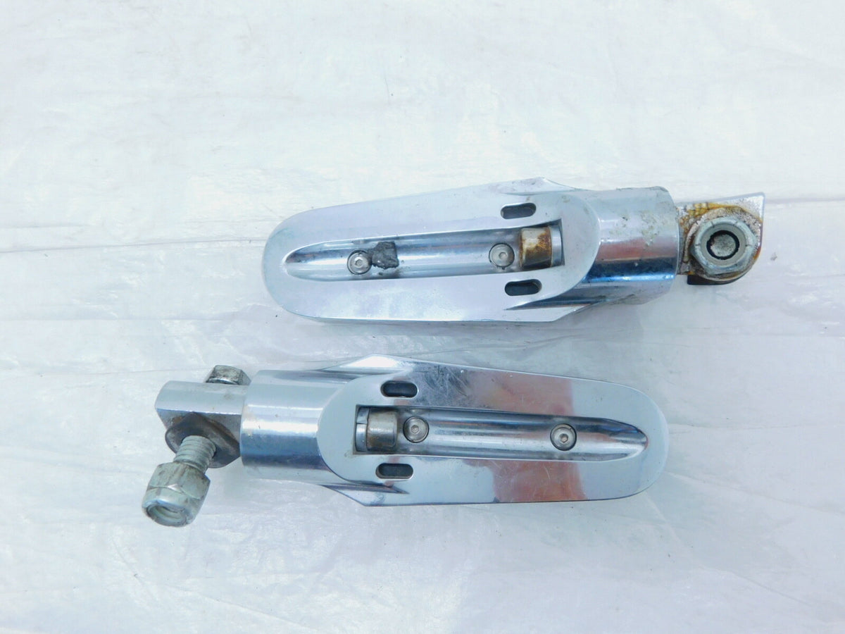 Harley Davidson Touring FXR Dyna Sportster & Softail Chrome Footpegs Footrests - C3 Cycle