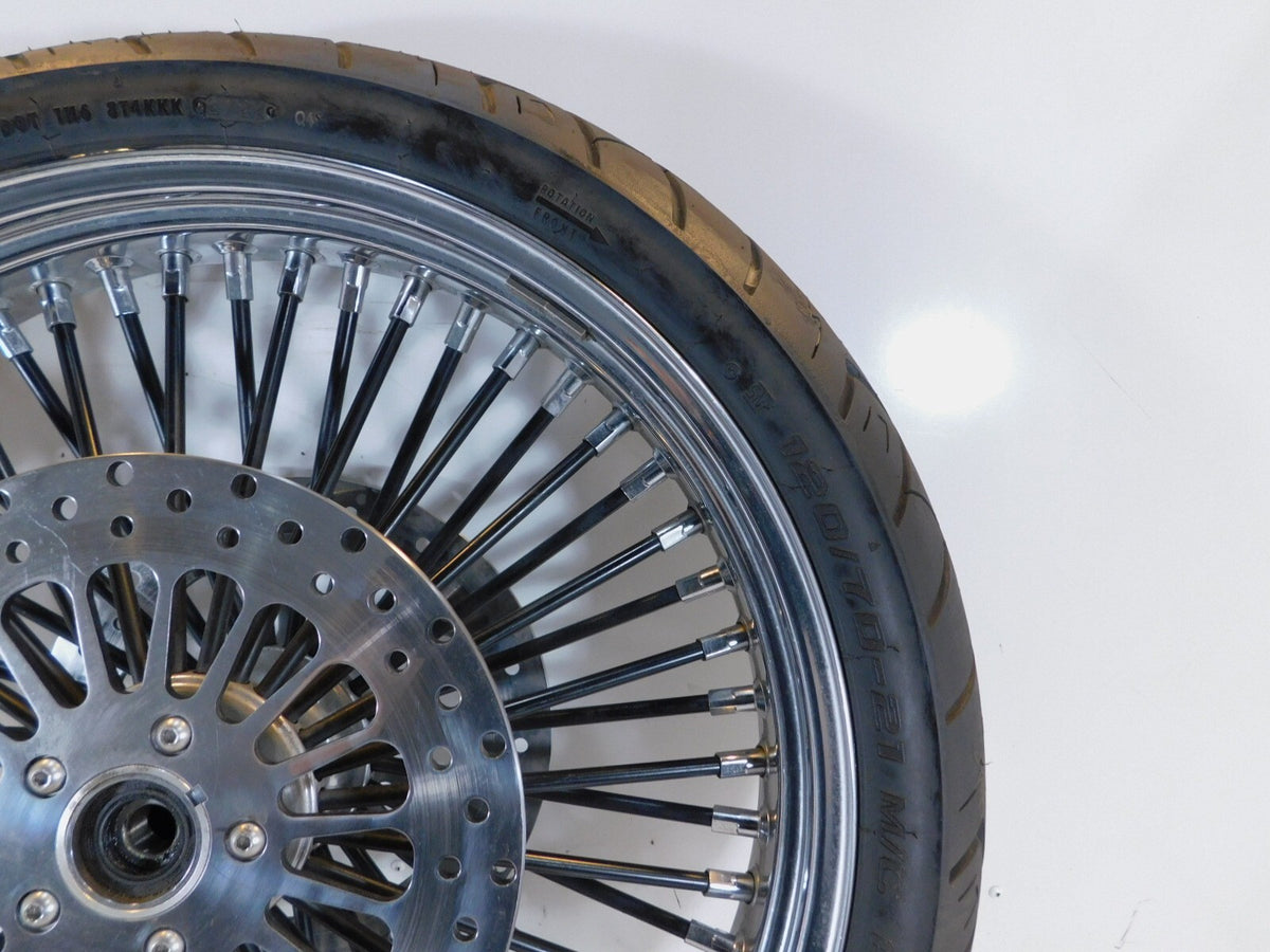 Harley Davidson EVO Touring Electra Glide Chrome Laced Front Wheel Rim & Tire