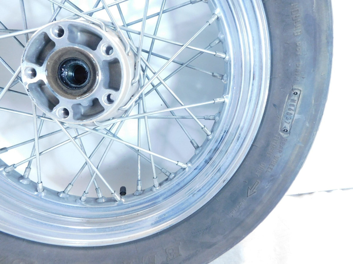 Harley Dyna Softail & Sportster 883 & 1200 Chrome Laced Rear Wheel Rim & Tire - C3 Cycle
