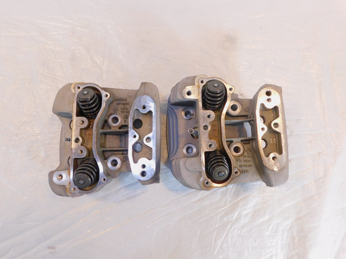 04-06 Harley Davidson Sportster XL 883 Front Rear Silver Cylinder Heads & Valves - C3 Cycle