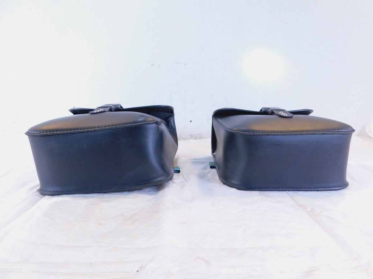 Yamaha Virago 700 XV700 Left/ Right Rear Black Dual Luggage Container Saddlebags - C3 Cycle