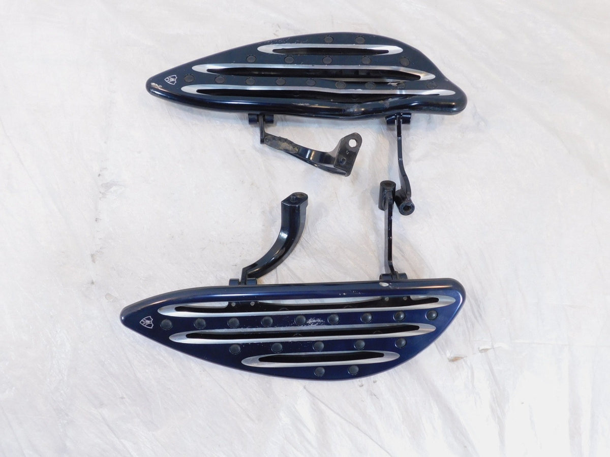 Harley Road King & Electra Glide Front Arlen Ness Black Footboard Floorboards - C3 Cycle