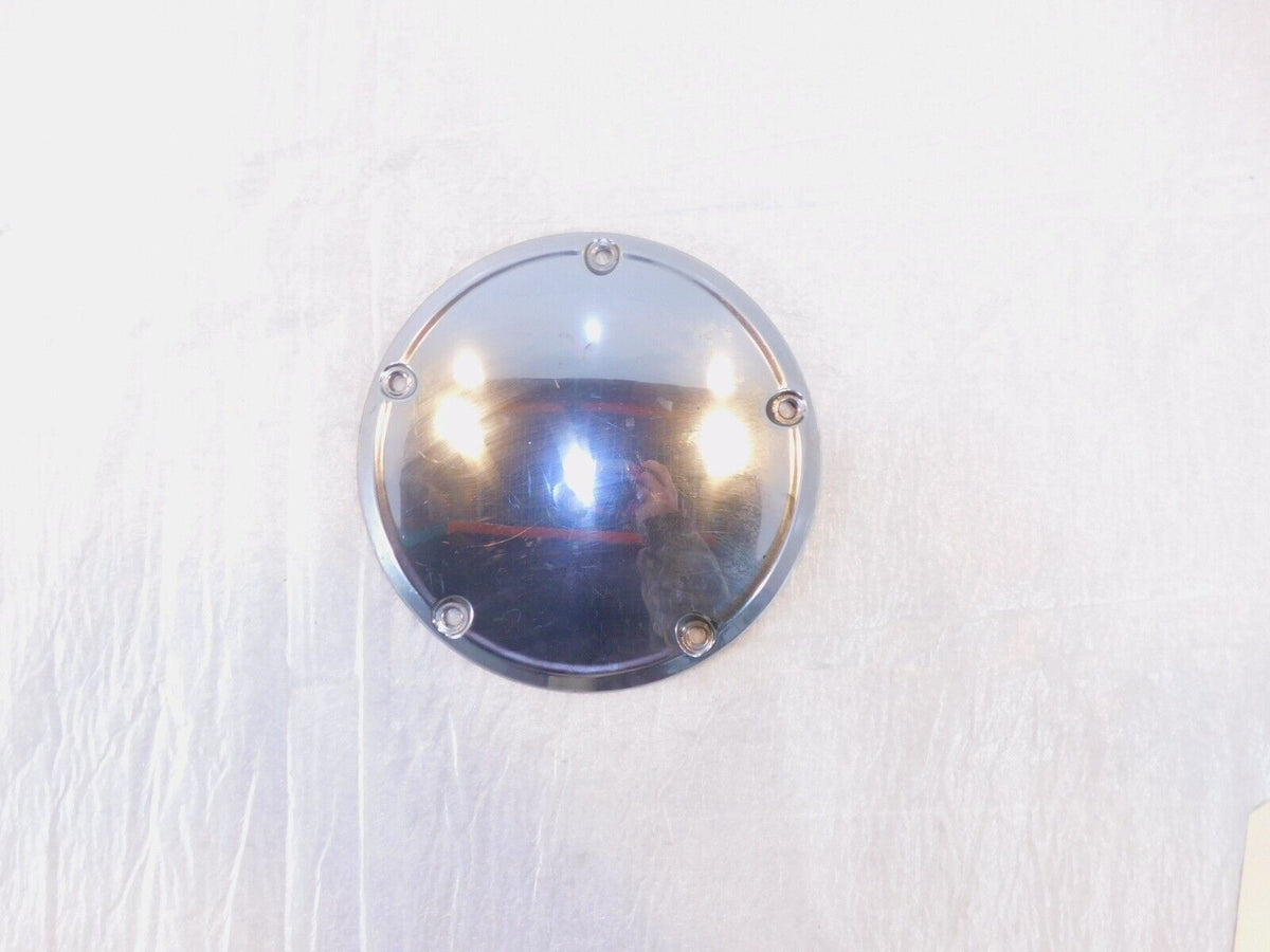 Harley Davidson Twin Cam Softail & Dyna Left Engine Chrome Derby Clutch Cover - C3 Cycle