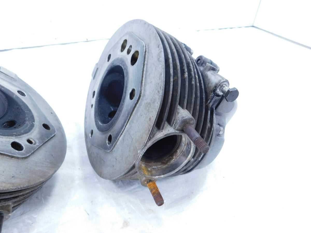 1976 76 Moto Guzzi Convert I V1000 Left/Right Cylinder Heads w/ Valves & Covers - C3 Cycle