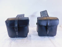 Yamaha Virago 700 XV700 Left/ Right Rear Black Dual Luggage Container Saddlebags - C3 Cycle