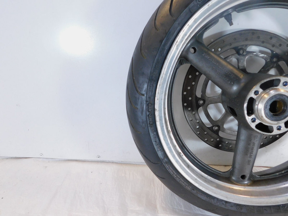 1996-1999 Suzuki GSX-R600 GSXR750 GSX-R750 Gray Front Wheel Rim & Brake Rotor - C3 Cycle