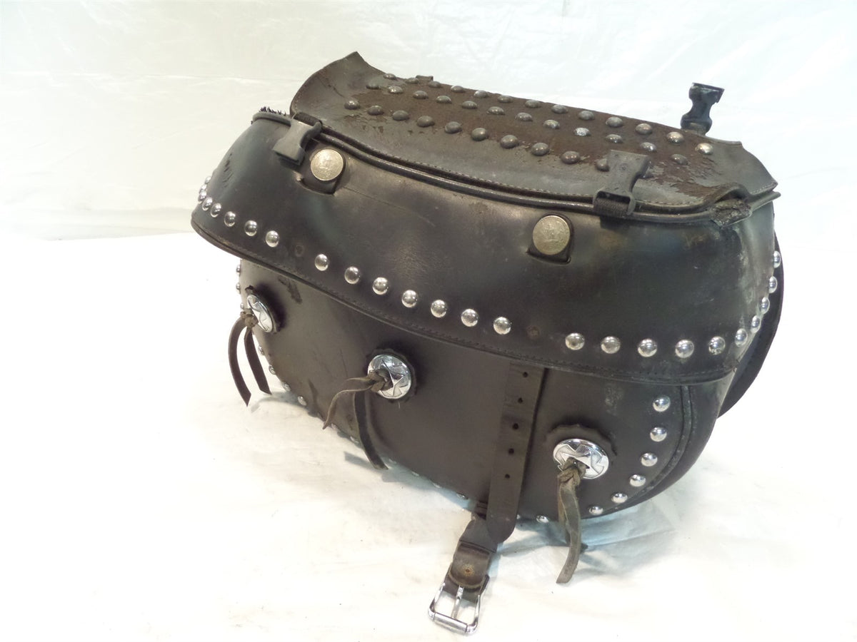 01 2001 Indian Gilroy Scout Right Rear Black Luggage Bag Saddlebag Saddle bag - C3 Cycle