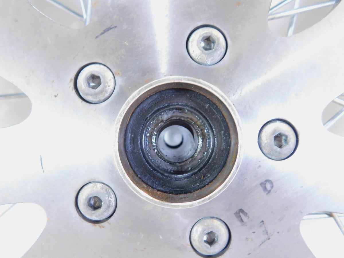 2000 2001 2002 & 2003 Indian Gilroy Scout Chrome Laced Rear Wheel Rim - Bent - C3 Cycle