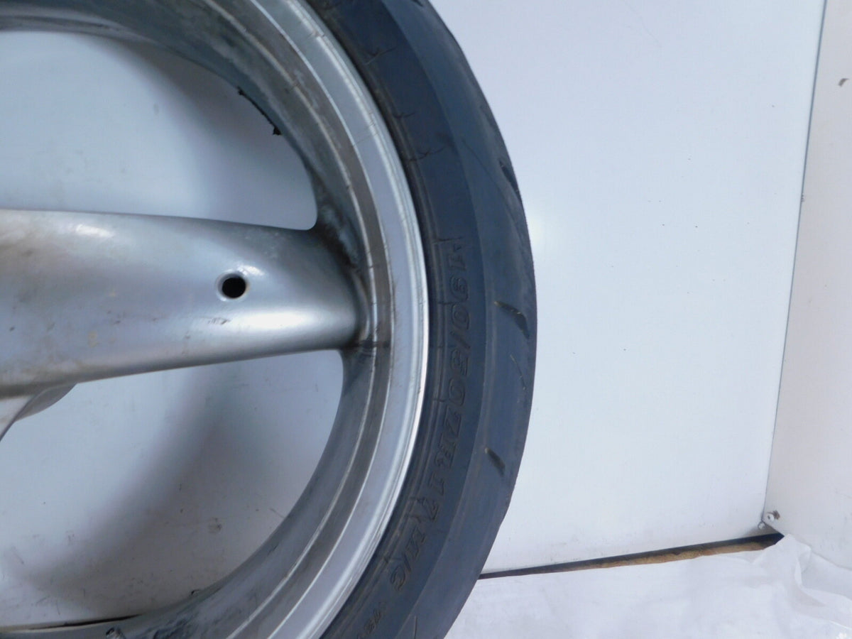 Triumph Daytona 955i & Speed Triple Sprint Silver Rear Wheel Rim & Tire T2015213 - C3 Cycle
