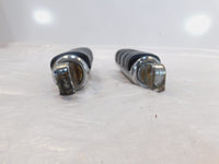 Pair Harley Touring Dyna Sportster & Softail Chrome & Rubber Footpeg Footrests - C3 Cycle