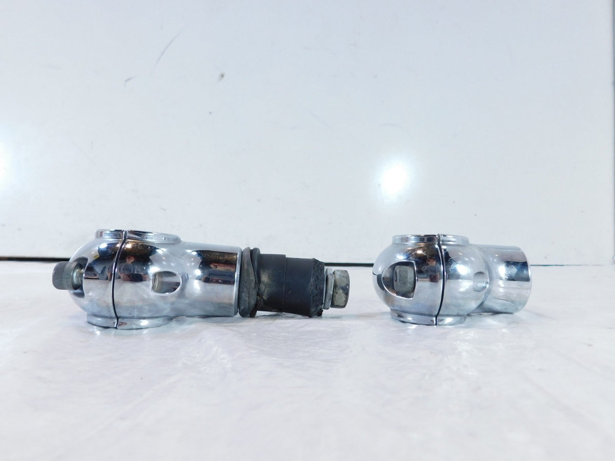 2007-2010 Harley Davidson Softail Custom FXSTC Chrome Handlebar Risers & Clamps - C3 Cycle