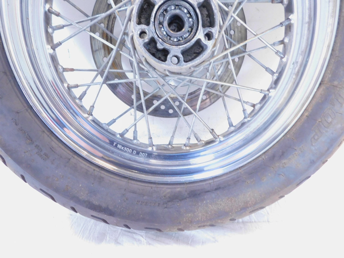Harley Davidson Sportster Softail & Dyna 16" Chrome Laced Rear Wheel Rim - Bent - C3 Cycle