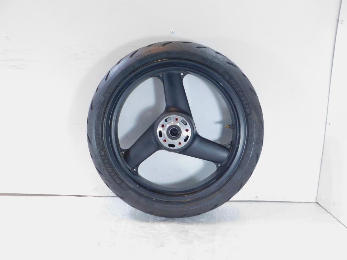 Kawasaki ZRX1100 ZR1100 ZRX1200R ZZR1200 Front Cast Wheel Rim & Tire 17" -Bent - C3 Cycle
