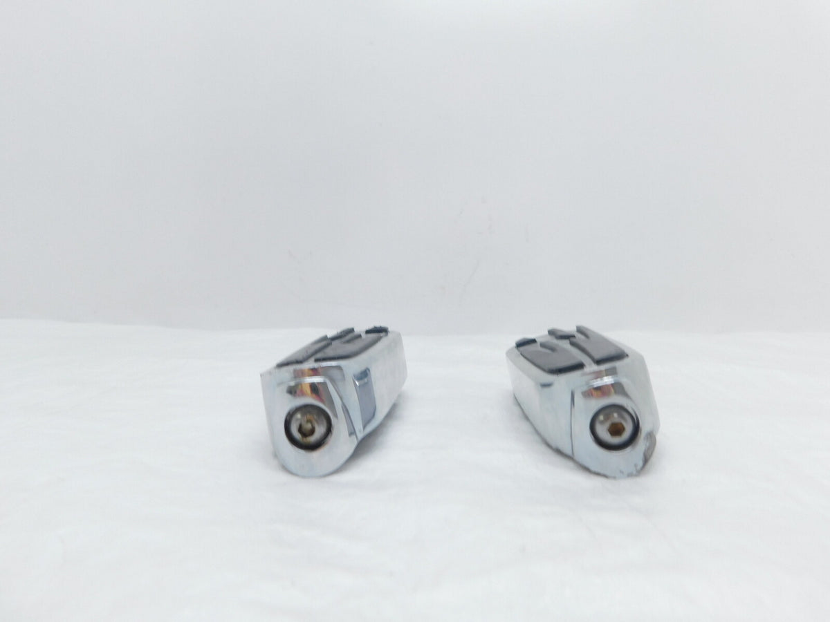 Harley Touring FXR Dyna Sportster & Softail Chrome & Rubber Footpegs Footrests - C3 Cycle