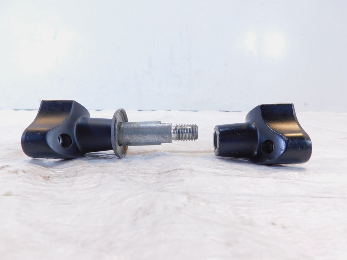 Harley Davidson Sportster 883 & 1200 & Dyna Black Handlebar Bar Riser Clamps - C3 Cycle