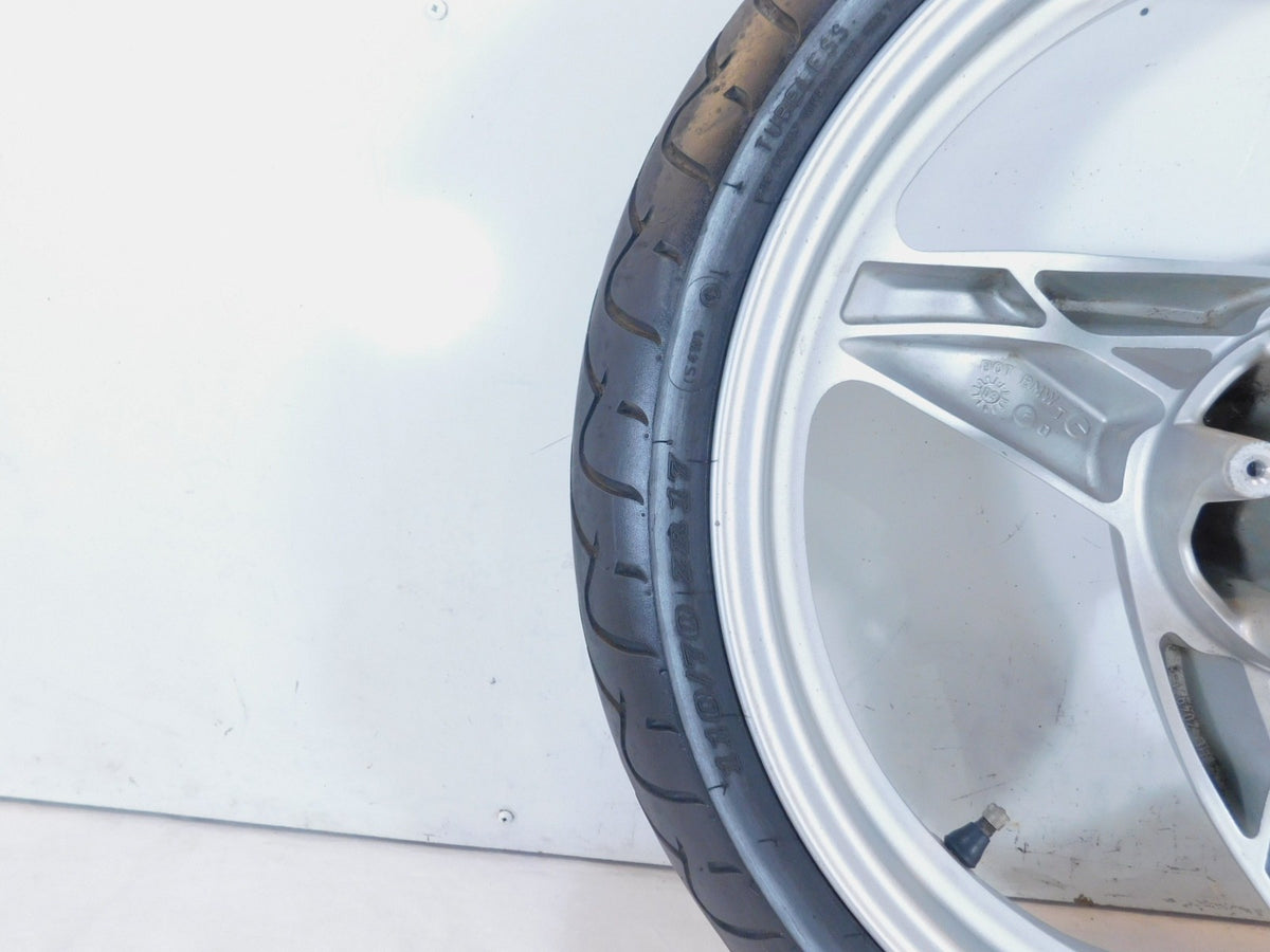2001 2002 2003 2004 2005 BMW F650CS F650 CS Silver Front Wheel Rim & Tire - C3 Cycle