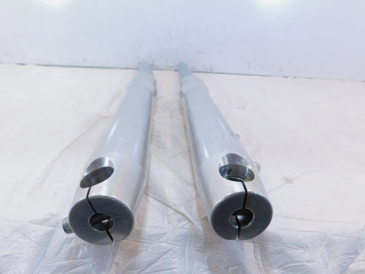 2002 & 2003 Indian Gilroy Scout Left & Right Front Polished Forks Shocks - BENT - C3 Cycle