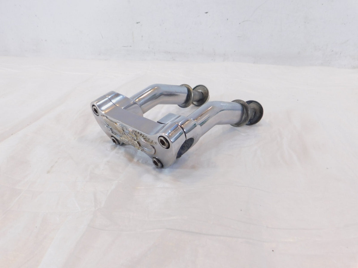 Harley Dyna Wide & Super Glide Custom Chrome Handlebar Mount Clamp Brackets - C3 Cycle
