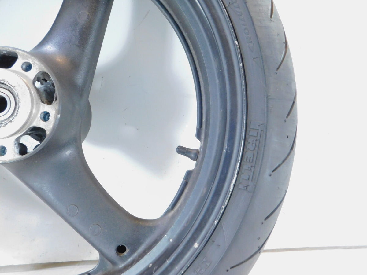 1994-1996 Suzuki RF600R RF600 Black Front Hub 3 Spoke Cast Rim Wheel & Tire - C3 Cycle