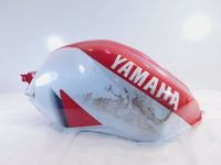 1999-2002 Yamaha YZFR6 YZF R6 Red White Gas Petrol Fuel Tank Reservoir - Dented - C3 Cycle