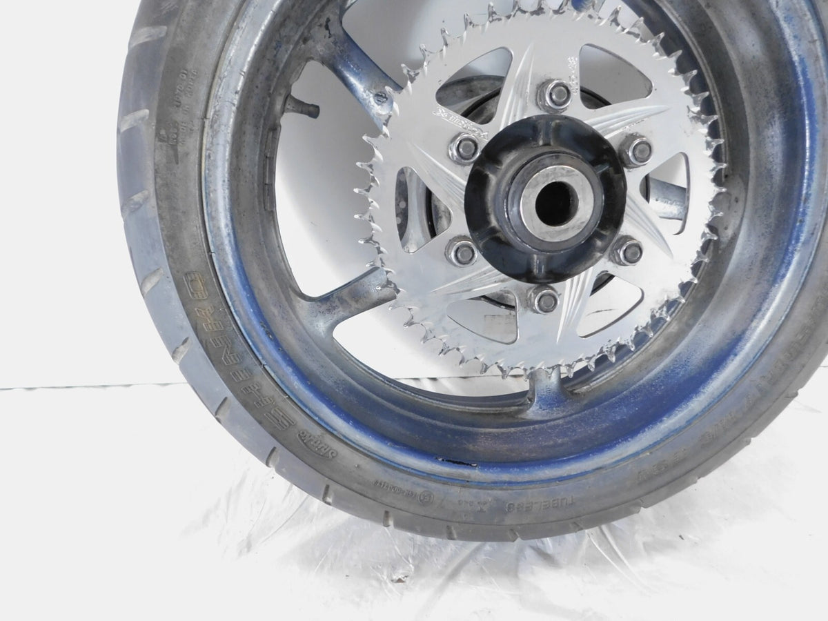 2003-2009 Yamaha YZFR6S YZF R6S & YZFR6 R6 Blue Rear Wheel Rim and Rotor - Bent - C3 Cycle