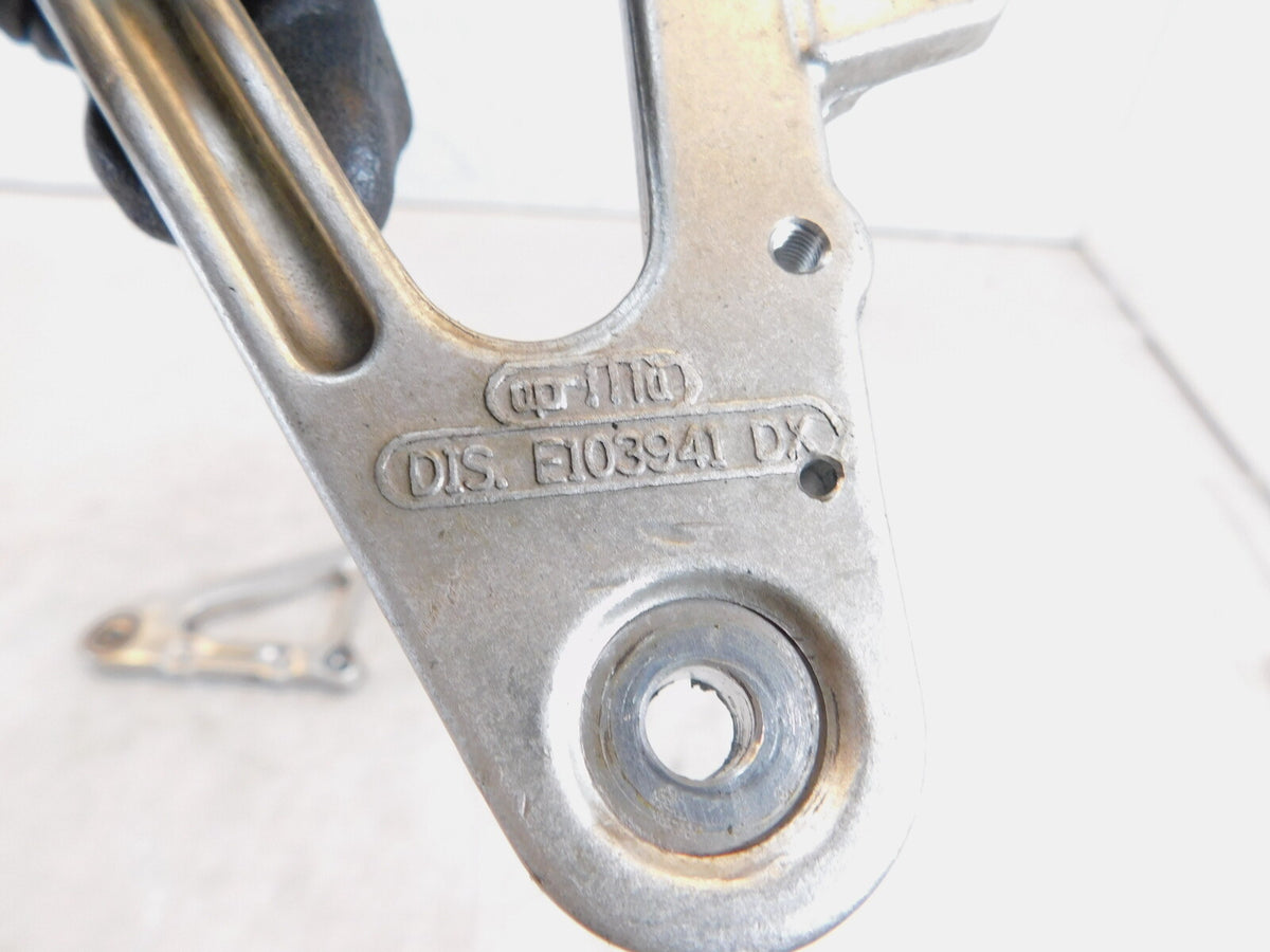 2000-2003 Aprilia SL1000 Falco Front Silver Left/Right Footrest Foot Peg Mounts - C3 Cycle