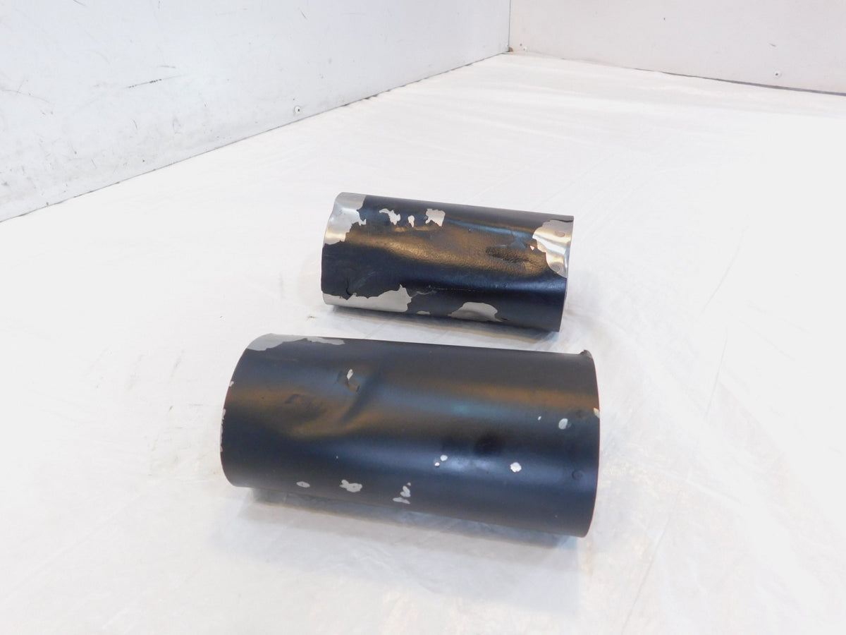 Harley Road King & Electra Glide & Softail Black Front Fork Slider Cover Tins - C3 Cycle